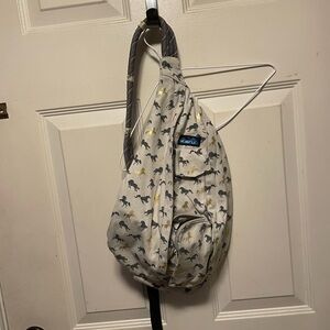 Kavu Light Gray Sling Bag with no longer sold horse Pattern